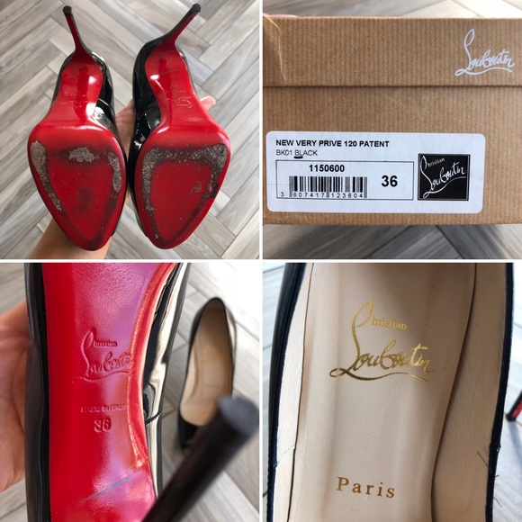 CHRISTIAN LOUBOUTIN Black Patent New Very Prive 36 - Picture 5 of 8